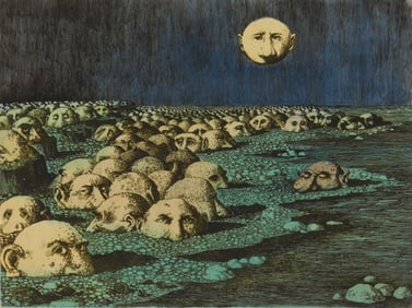 Curt Frankenstein (American, 1922-2009) etching