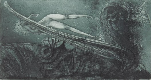 Ernst Fuchs (Austrian, 1920-2015) etching