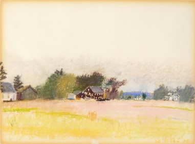 Wolf Kahn (American 1927-2020) pastel on paper