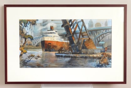 Michael D. Prunty (American, 1953-2015) watercolor