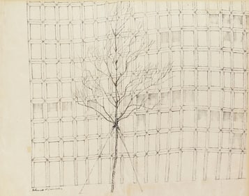 Harry Schwalb (American, 1924-2019) pen and ink