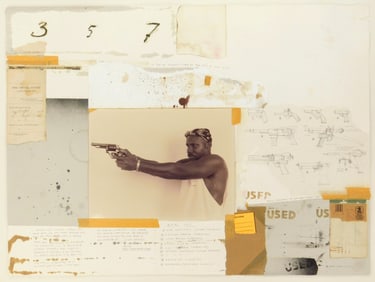 Renee Stout (American, 1958- ) mixed media collage