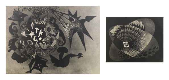 2 June C. Wayne (American, 1918-2011) lithographs