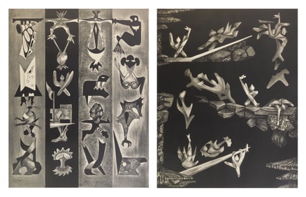 2 June C. Wayne (American, 1918-2011) lithographs