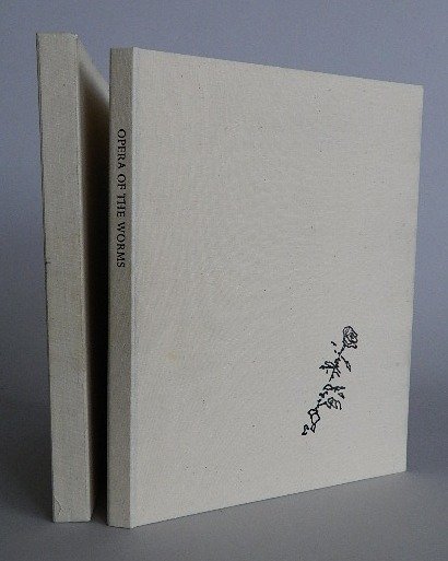 Judy Rifka folio of lithographs: Judy Rifka (American 1945- ) ''Opera of the Worms''- folio of lithographs in colors and hand set letter press, poem by Rene Ricard, 1984, signed by both the artist and the poet and numbered 78/80 in p