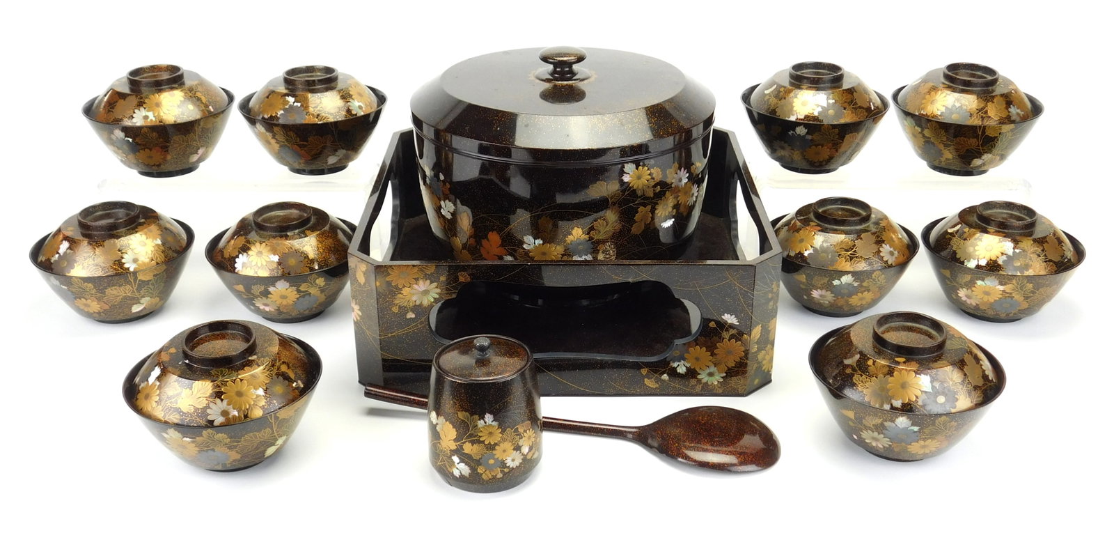 Japanese Lacquer Rice Set - Jul 19, 2025 | Rachel Davis Fine Arts In Oh