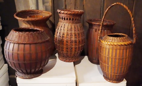 5 Japanese Ikebana baskets