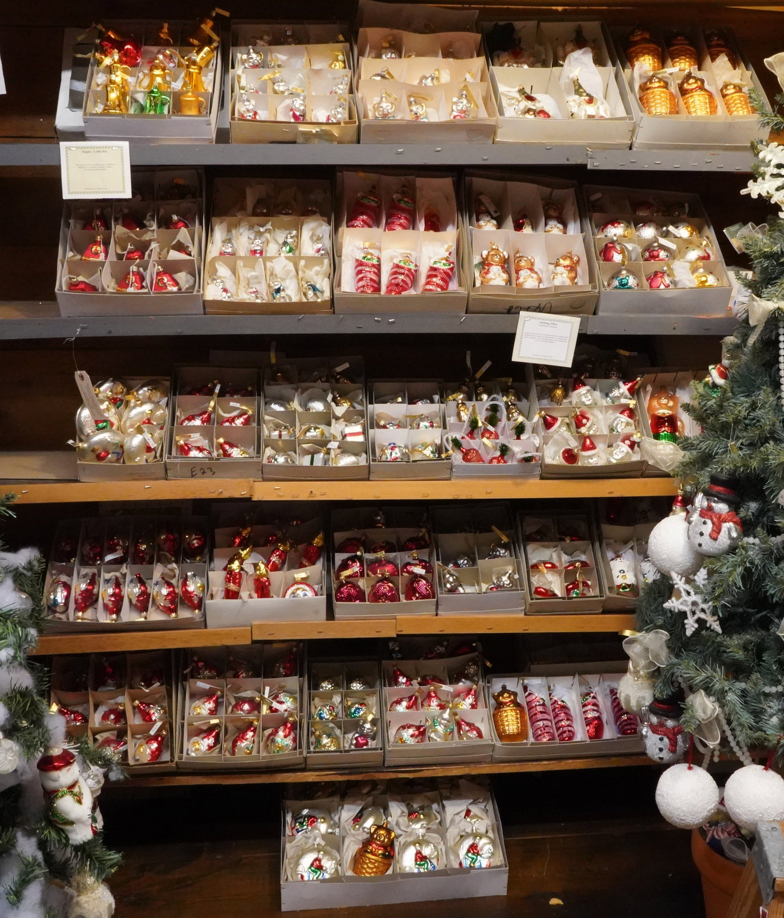 Christmas ornaments: santa, teddy bears etc...