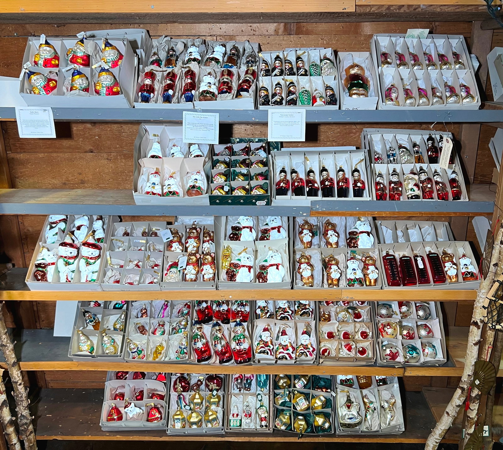 Christmas ornaments: includes nutcrackers, bears, Santa's, beefeaters etc...