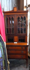 Hepplewhite secretary bookcase