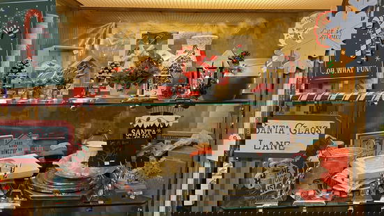 Large collection of Christmas decorations: including stocking hooks, bells, signs, tree topper etc...