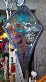 Leaded stain glass window