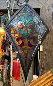 Leaded stain glass window