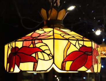 Leaded stain glass shade