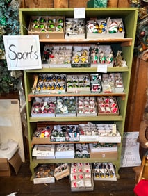 Collection of sports Christmas ornaments