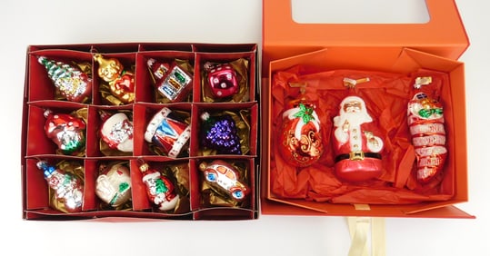 2 Germany boxed ornament sets