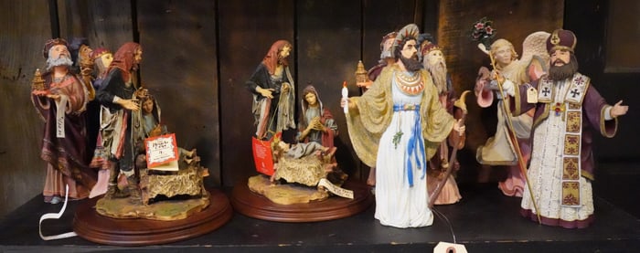 6 Cast Resin Figurines