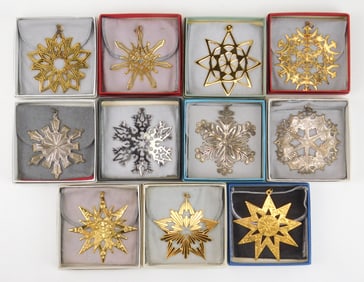 11 Metropolitan Museum of Art Snowflake and Star ornaments