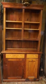Primitive step back cupboard