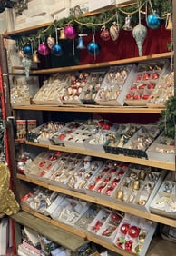 Large assortment of Christmas ornaments