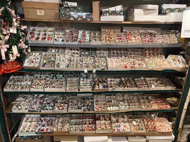 Lot of Christmas ornaments