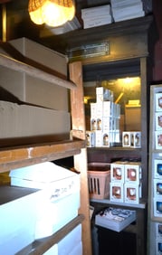 2 Large Oak country store back shelf unit