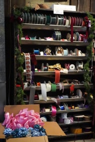Ribbons and display stand
