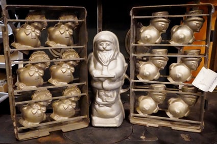 Three vintage chocolate molds