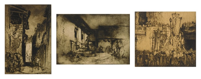 Frank Brangwyn (British, 1867-1956) 3 etchings