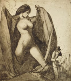 Will Dyson (British, 1880-1938) etching