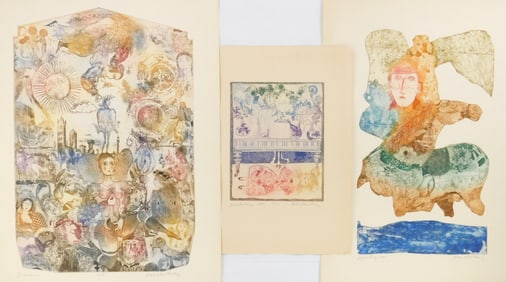 Lajos Kondor (Hungarian, 1926-2006) etchings