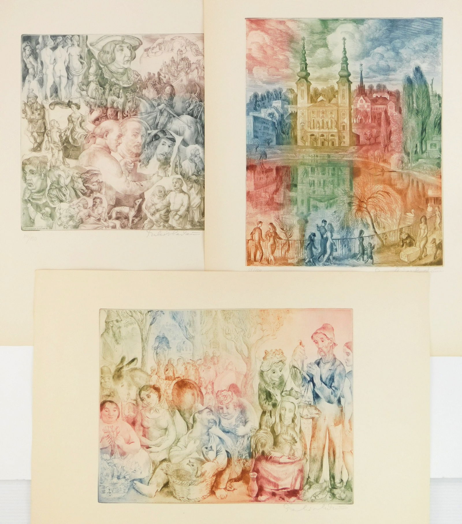 16 Vladimir Szabo (Hungarian, 1905-1991) etchings (1 of 6)