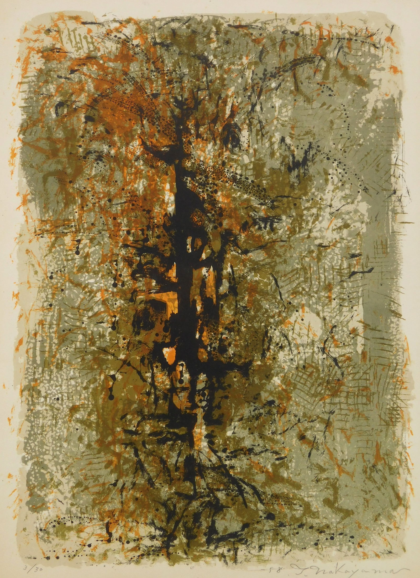 Tadashi Nakayama (Japanese, 1927-2014) lithograph (1 of 6)