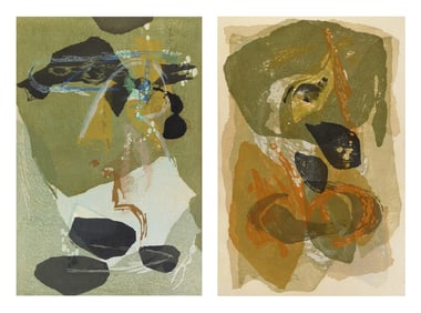 2 Rikio Takahashi (Japanese, 1917-1999) woodblocks