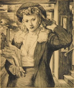 Douglas W. Gorsline (American, 1913-1985) etching