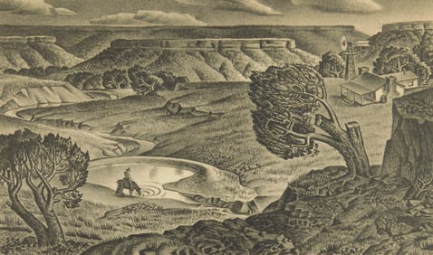 Alexandre Hogue (American, 1898-1994) lithograph