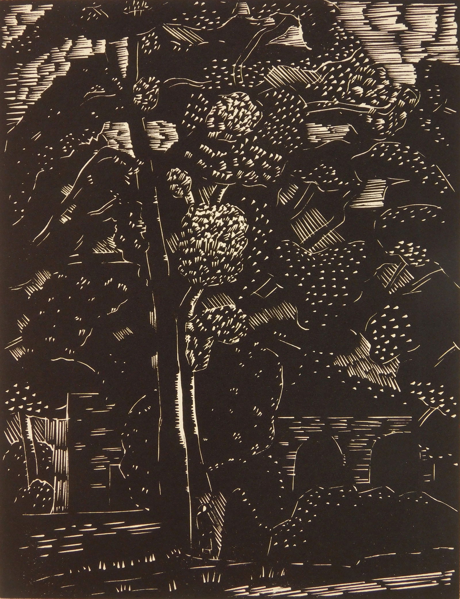 William Jacobs (American, 1897-1973) woodcut (1 of 5)