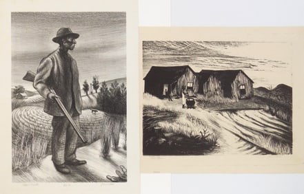 James Routh (American, 1918-2016) 2 lithographs