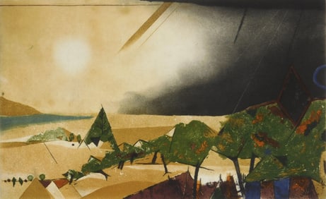Tuvia Beeri (Czech-Israeli, 1929-2022) etching