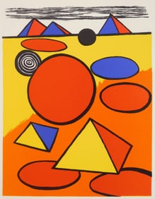 Style of Calder (American, 1898-1976) lithograph