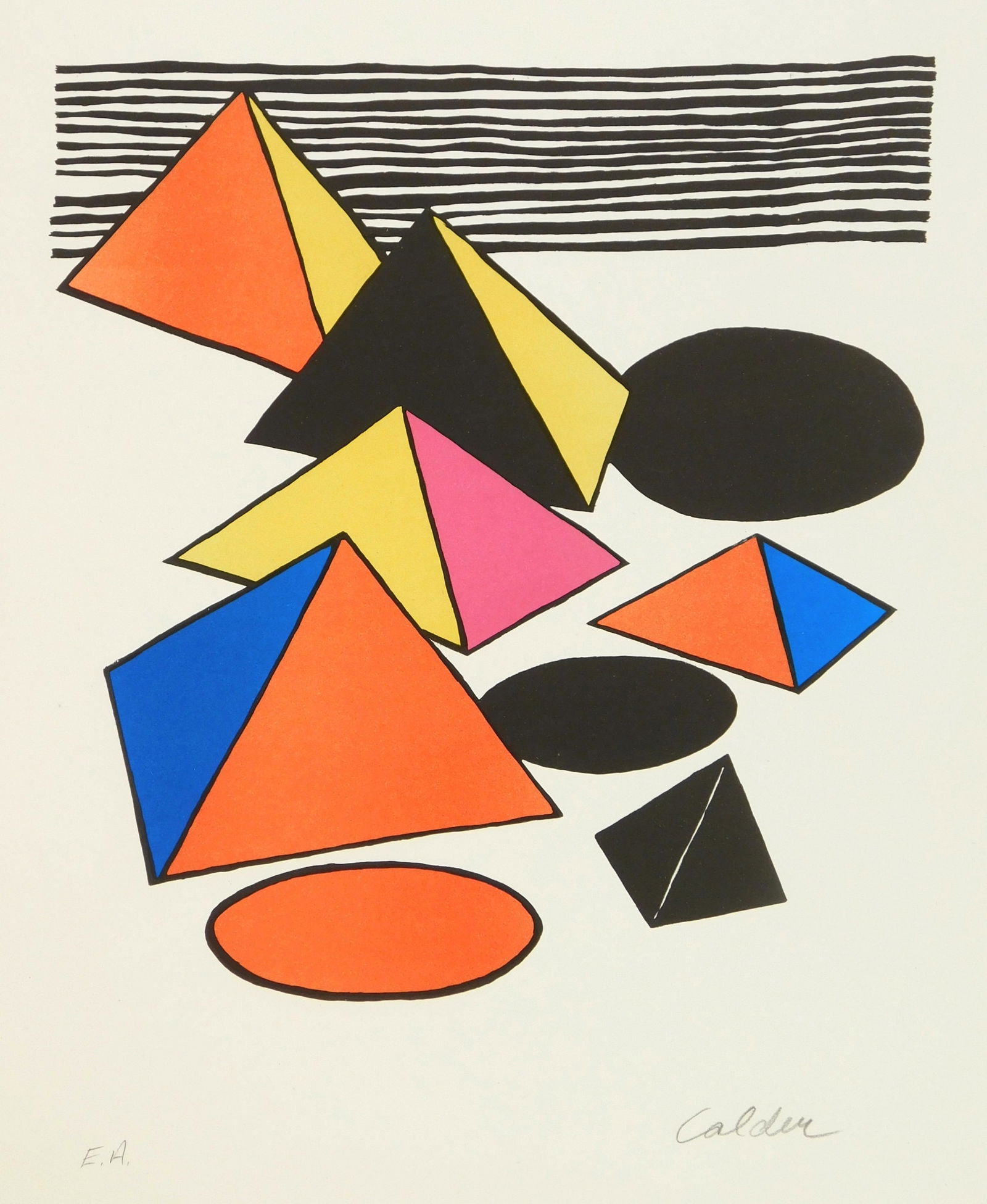 style of  Calder (American, 1898-1976) lithograph (1 of 3)
