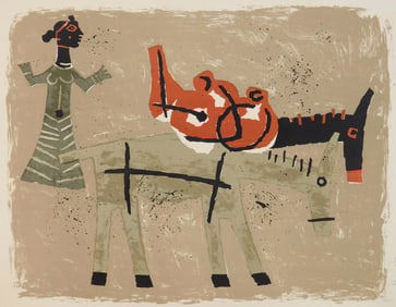 Maqbool Fida Husain (Indian, 1915-2011) lithograph
