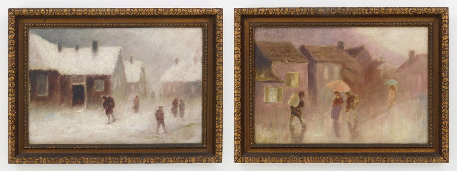 2 19th/ 20th c. American School oils (1 of 8)