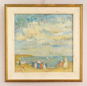 Eva Sikorski (American, 1917-1990) oil