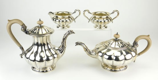 Birk sterling silver tea set