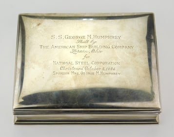Gorham sterling silver cigarette box