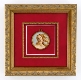 Elena Caula Italian, 20th c,) miniature painting