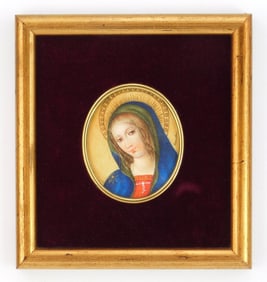 Elena Caula Italian, 20th c,) miniature painting