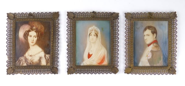 3 miniature paintings