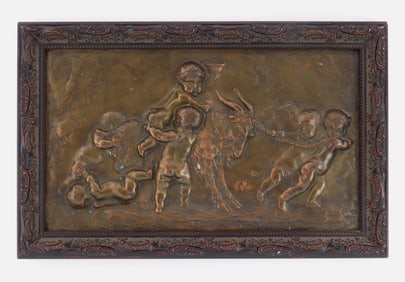 after Clodion (French, 1738-1814) bronze plaque
